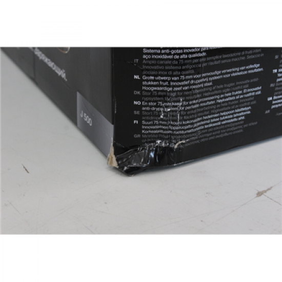 SALE OUT. Braun J500 Multiquick 5 Juicer, Black | Braun | J 500 Multiquick 5 | Type Juicer | Black | 900 W | Number of speeds 2 | DAMAGED PACKAGING, CRACKED CONTAINER SIDE