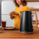 Cecotec Kettle | ThermoSense 400 | Electric | 3000 W | 1.7 L | Stainless steel/BPA | 360° rotational base | Black Woody