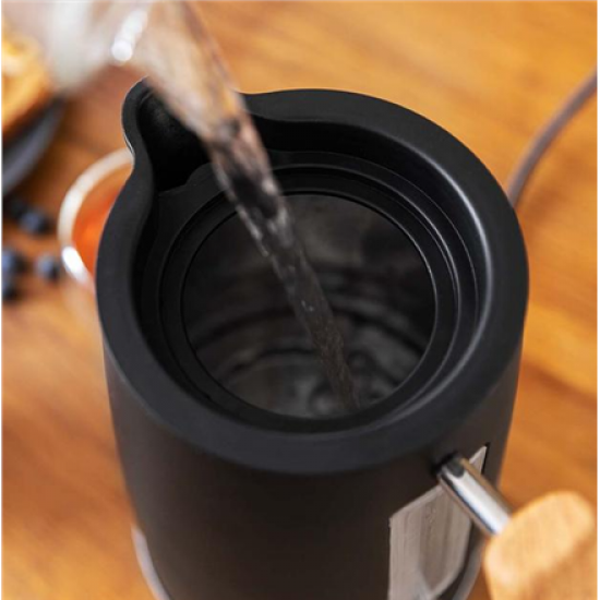 Cecotec Kettle | ThermoSense 400 | Electric | 3000 W | 1.7 L | Stainless steel/BPA | 360° rotational base | Black Woody