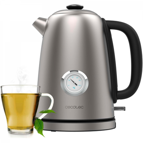Cecotec Kettle | Thermosense 620 Vintage | Electric | 2200 W | 1.7 L | Stainless steel | 360° rotational base | Stainless steel
