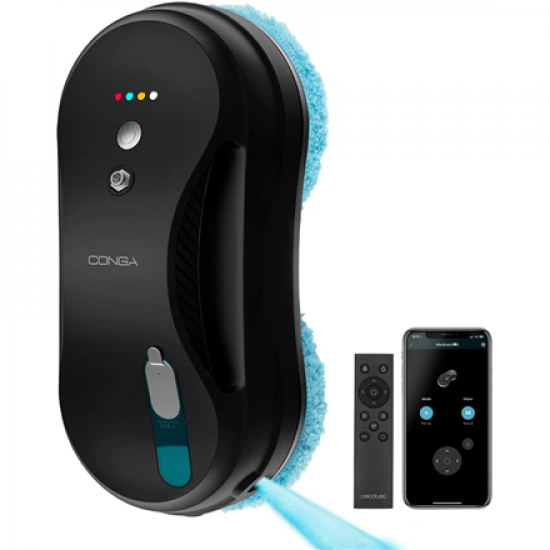 Cecotec Window Cleaning Robot | Conga Windroid 890 SprayWater Smart Connected T | Corded | Black