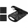 Cecotec Sandwich Maker | Rock'nToast Family 3in1 | 1500 W | Number of plates 3 | Black