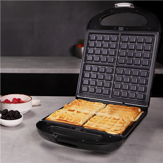 Cecotec Sandwich Maker | Rock'nToast Family 3in1 | 1500 W | Number of plates 3 | Black