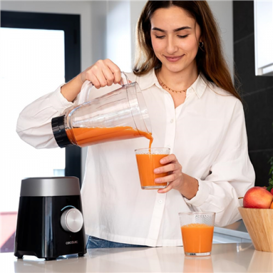Cecotec Blender | Power Black Titanium 1300MAX B | Tabletop | 1300 W | Jar material Plastic | Jar capacity 1.5 L | Ice crushing | Black