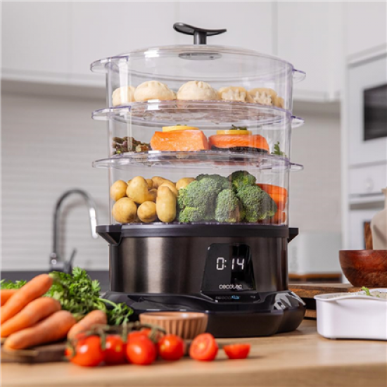 Cecotec Food Steamer | Vapovita 3000 Pro | 1000 W | Number of baskets 3