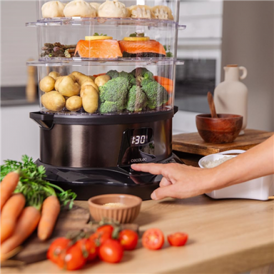 Cecotec Food Steamer | Vapovita 3000 Pro | 1000 W | Number of baskets 3
