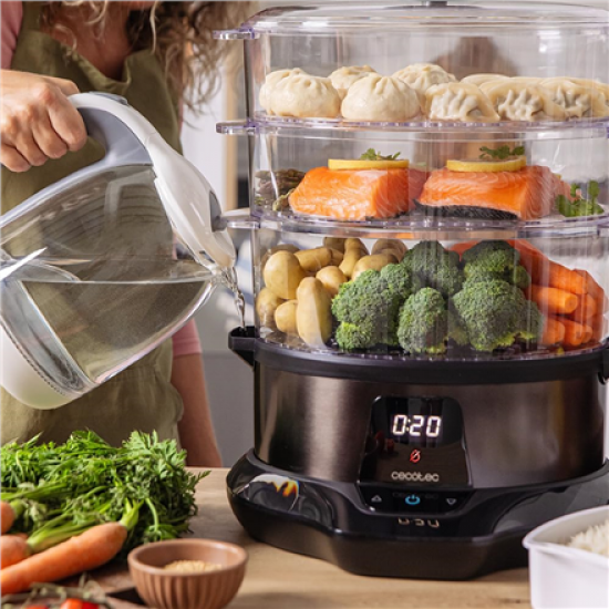 Cecotec Food Steamer | Vapovita 3000 Pro | 1000 W | Number of baskets 3