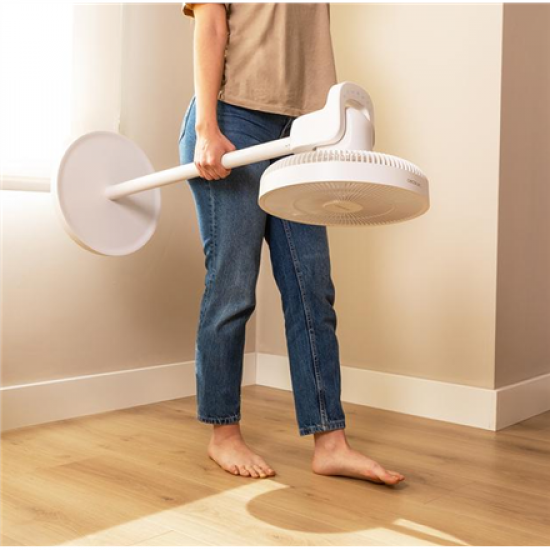 Cecotec EnergySilence 2600 Sunflower Portable Battery-powered fan | Stand Fan | Diameter 33 cm | Number of speeds 12 | Oscillation | 22 W | Remote control