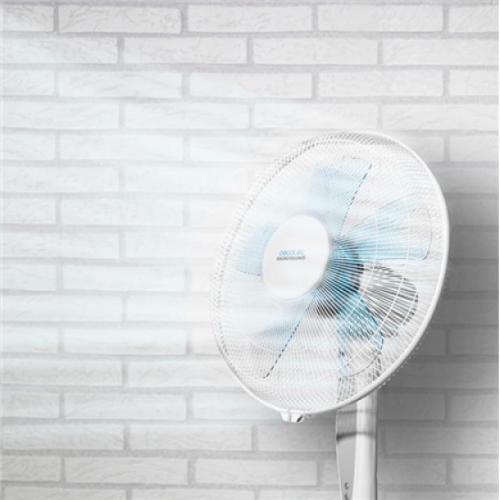 Cecotec EnergySilence 530 Power Connected | Stand Fan | White | Diameter 40 cm | Number of speeds 3 | Oscillation | 50 W | Remote control