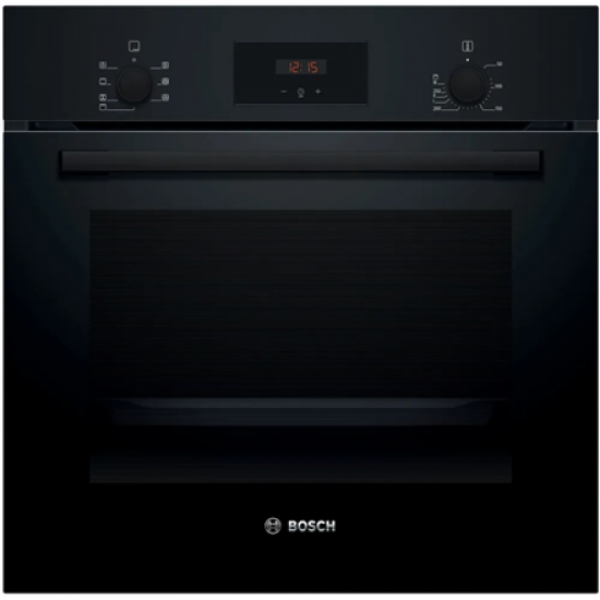 Bosch Oven | HBF133BA1 | 66 L | Electric | EcoClean | Knobs | Height 59.5 cm | Width 59.4 cm | Black