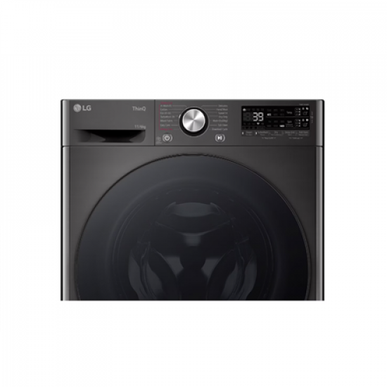 LG Washing Machine with Dryer | F4DR711S2BA | Energy efficiency class A/D | Front loading | Washing capacity 11 kg | 1400 RPM | Depth 57 cm | Width 60 cm | Display | TFT | Drying system | Drying capacity 6 kg | Steam function | Direct drive | Wi-Fi | Blac