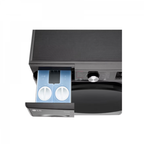 LG Washing Machine with Dryer | F4DR711S2BA | Energy efficiency class A/D | Front loading | Washing capacity 11 kg | 1400 RPM | Depth 57 cm | Width 60 cm | Display | TFT | Drying system | Drying capacity 6 kg | Steam function | Direct drive | Wi-Fi | Blac