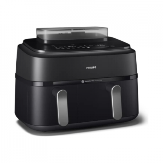 Philips | Dual Basket Airfryer | NA551/00 5000 Series | Power 2750 W | Capacity 9 L | RapidAir Plus and Air Steam | Black