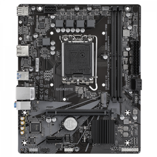 Gigabyte H610M K V2 | Processor family Intel | Processor socket LGA1700 | DDR5 | Supported hard disk drive interfaces M.2, SATA | Number of SATA connectors 2