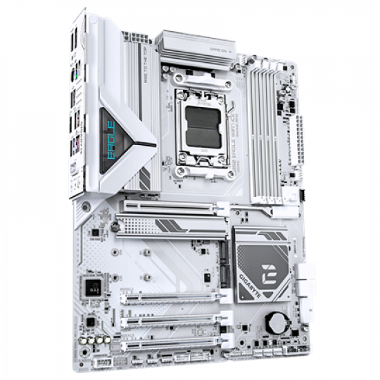 Gigabyte B850 EAGLE WF7 ICE | Processor family AMD | Processor socket AM5 | DDR5 | Supported hard disk drive interfaces SATA, M.2 | Number of SATA connectors 4