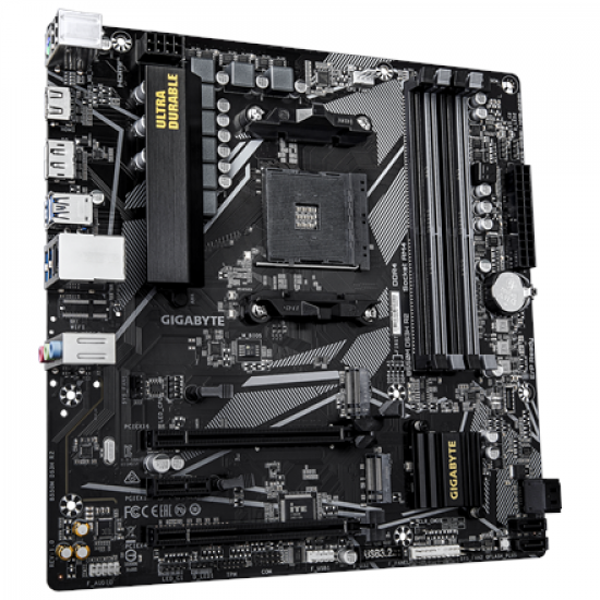 Gigabyte B550M DS3H R2 | Processor family AMD | Processor socket AM4 | DDR4 DIMM | Supported hard disk drive interfaces SATA, M.2 | Number of SATA connectors 4