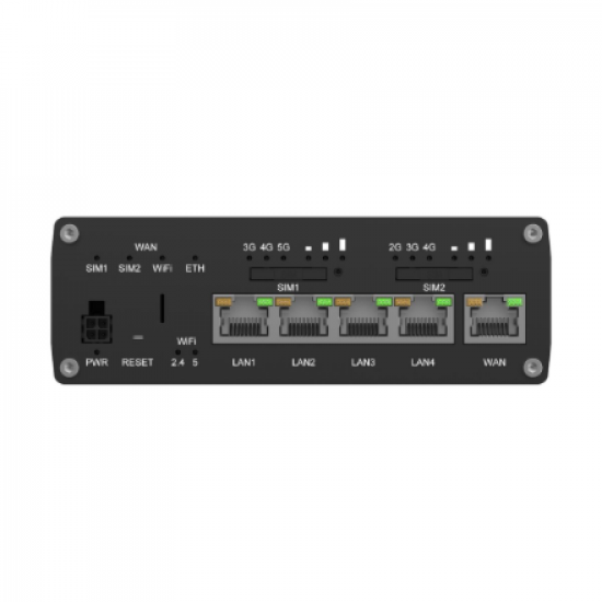 Teltonika Dual Modem Router | RUTM56 | 802.11ac | 10/100/1000 Mbit/s | Ethernet LAN (RJ-45) ports 4 | Mesh Support Yes | MU-MiMO Yes | No mobile broadband