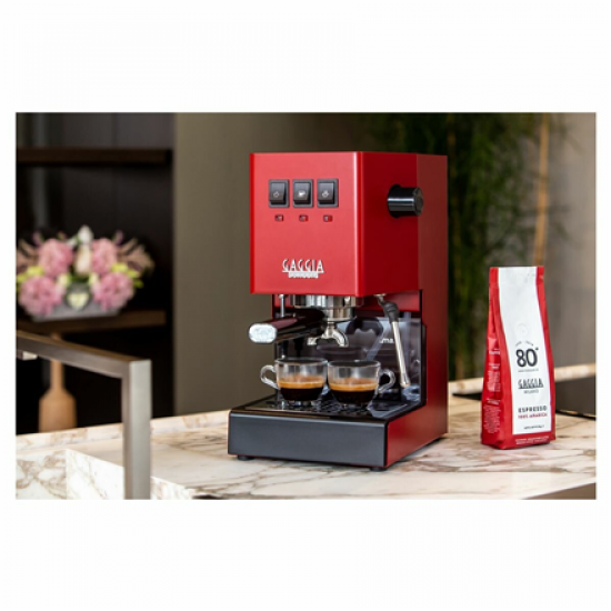 Gaggia | Coffee Maker | RI9481/12 Classic E24 | Pump pressure 15 bar | Built-in milk frother | Semi-automatic | Cherry Red