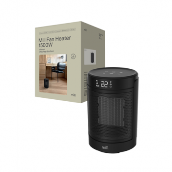 Mill FH1500BLACK | Ceramic fan heater | 1500 W | Suitable for rooms up to 22 m² | Black