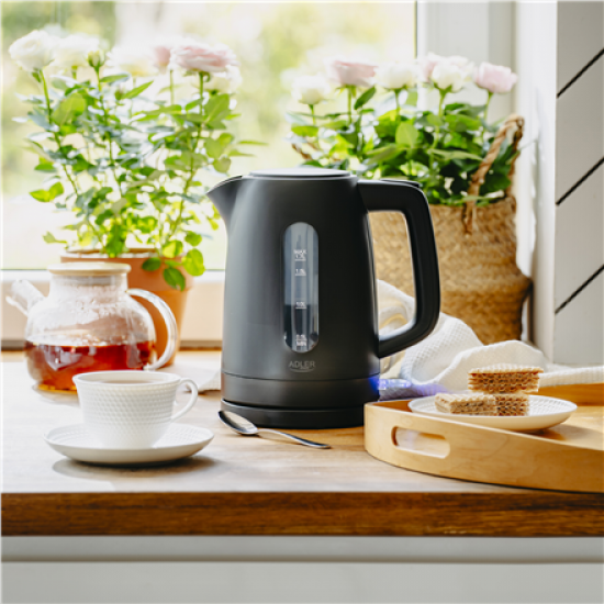 Adler Kettle | AD 1379b | Electric | 2200 W | 1.7 L | Polypropylene | 360° rotational base | Black