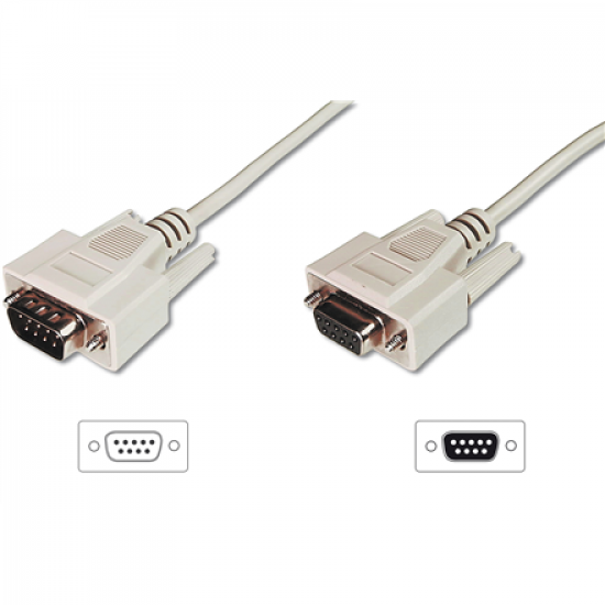 Digitus Data transfer extension cable, D-Sub9/St - D-Sub9/Bu | AK-610203-030-E