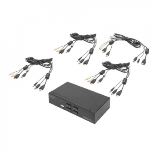 Digitus KVM Switch, 4 Port, Single Display, 4K, HDMI | DS-12880