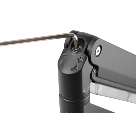 Digitus Desk Mount | Universal Single Monitor Mount with Gas Spring and Clamp Mount | Adjustable Height, Rotate, Tilt, Swivel | 15-35 