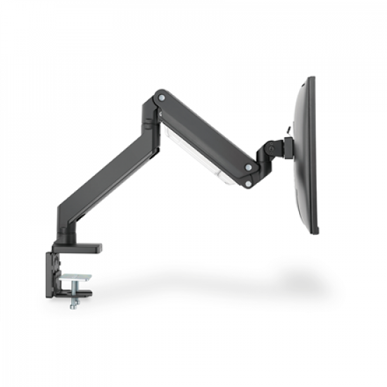 Digitus Desk Mount | Universal Single Monitor Mount with Gas Spring and Clamp Mount | Adjustable Height, Rotate, Tilt, Swivel | 15-35 