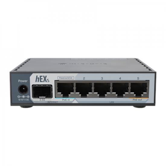 MikroTik hEX S (2025) | 10/100/1000 Mbit/s | Ethernet LAN (RJ-45) ports 5 | Mesh Support No | MU-MiMO No | No mobile broadband