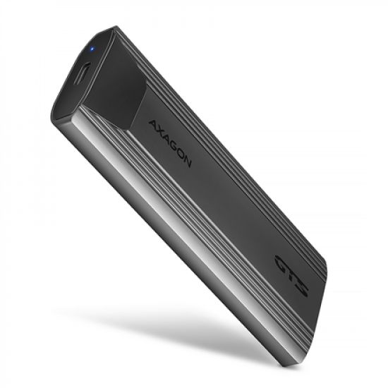 AXAGON USB-C 10Gbps - M.2 NVMe and SATA SSD THIN SCREWLESS box | EEM2-GTS2