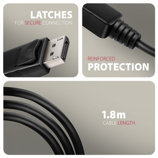 AXAGON Active cable RVD-HI20C2 | DisplayPort to HDMI | 1.8 m