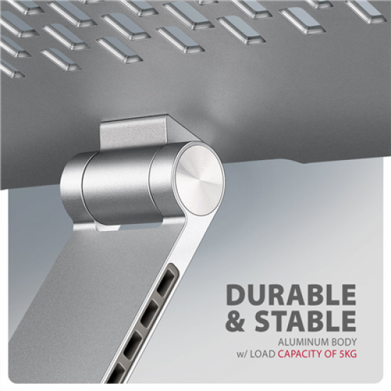 AXAGON Desk Mount | STND-LR stand with 360° rotation for laptops and tablets | Adjustable Height, Angle | 10-17.3 