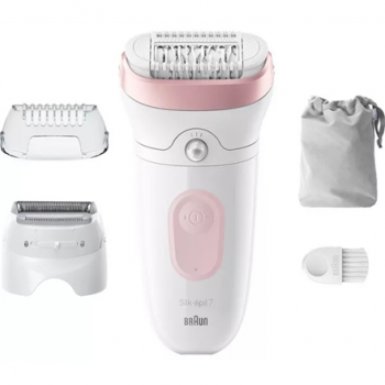 Braun Epilator | SE7030 Silk-épil Series 7 | Operating time (max) 40 min | Number of power levels 2 | Wet & Dry | White/Pink