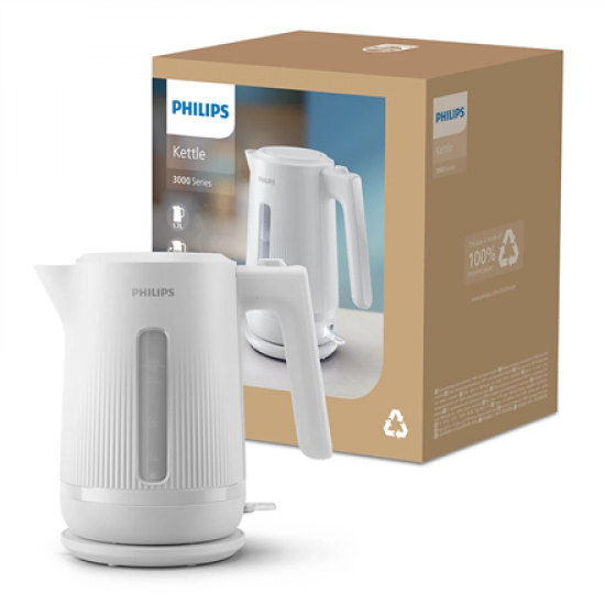 Philips Kettle | HD9411/00 3000 Series | Electric | 2200 W | 1.7 L | Plastic | 360° rotational base | White