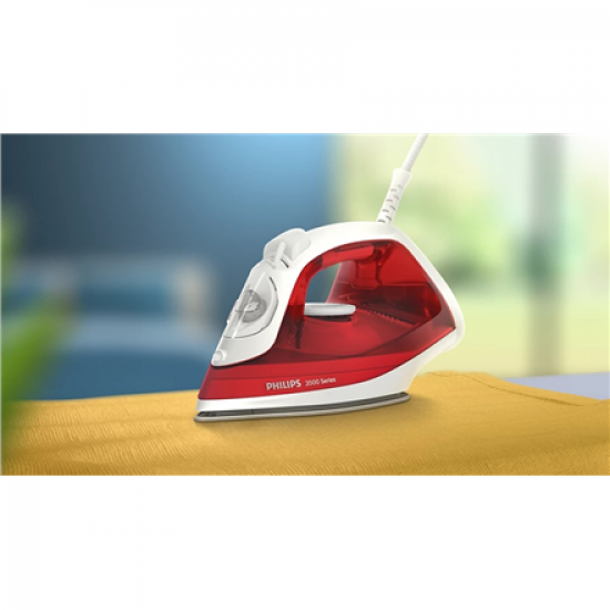 Philips Steam Iron | DST2010/40 2000 Series | Steam Iron | 2000 W | Water tank capacity 250 ml | Continuous steam 25 g/min | Steam boost performance 100 g/min | Red
