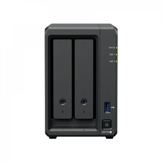 Synology DiskStation | DS725+ | AMD Ryzen | R1600 | 4 GB | DDR4 | Black
