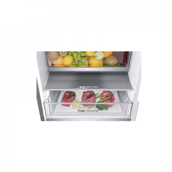 LG Refrigerator | GBV7170EPY | Energy efficiency class E | Free standing | Combi | Height 186 cm | No Frost system | Fridge net capacity 234 L | Freezer net capacity 110 L | Display | 35 dB | Silver