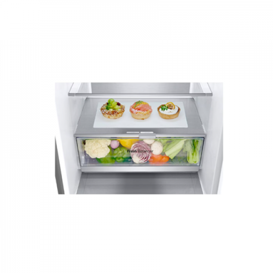 LG Refrigerator | GBV7170EPY | Energy efficiency class E | Free standing | Combi | Height 186 cm | No Frost system | Fridge net capacity 234 L | Freezer net capacity 110 L | Display | 35 dB | Silver