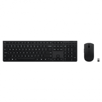 Lenovo Professional Wireless Rechargeable Combo Keyboard and Mouse | Keyboard and Mouse Set | Wireless | Mouse included | US English | Bluetooth | Grey