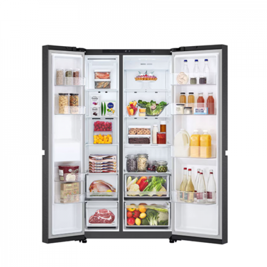LG Refrigerator | GSBC40PYPE | Energy efficiency class E | Free standing | Side by side | Height 179 cm | No Frost system | Fridge net capacity 423 L | Freezer net capacity 241 L | 36 dB | Black
