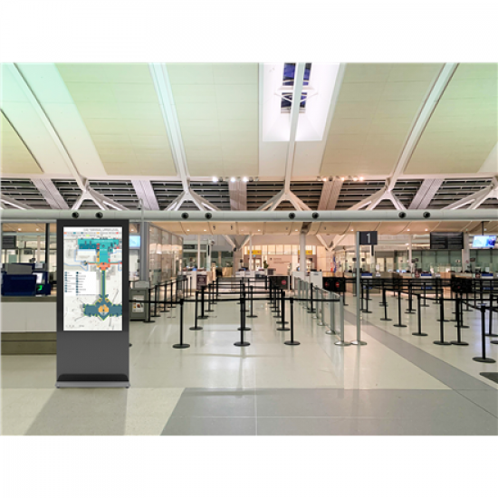 EDBAK Floor stand | IDS10.55 Indoor Public Display Totem with glass front | 55 