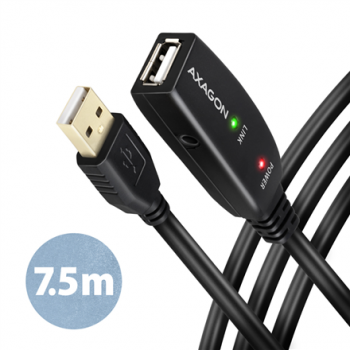 AXAGON Active extension cable, 7.5 m | ADR-207 | USB Type-A to USB Type-A