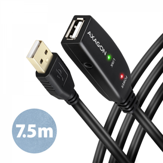 AXAGON Active extension cable, 7.5 m | ADR-207 | USB Type-A to USB Type-A