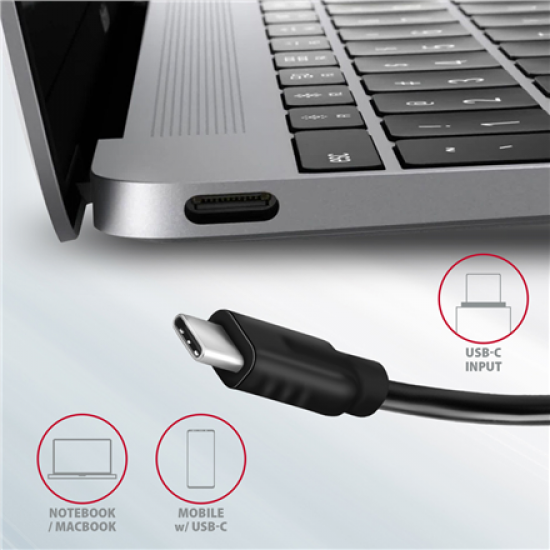 AXAGON Multi-port USB-C 10Gbps hub, 13cm | HMC-5G21