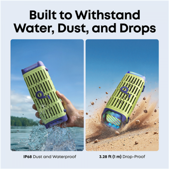 Anker Soundcore Speaker | Boom 3i | 50 W | Waterproof | Bluetooth | Green | Portable | Wireless connection