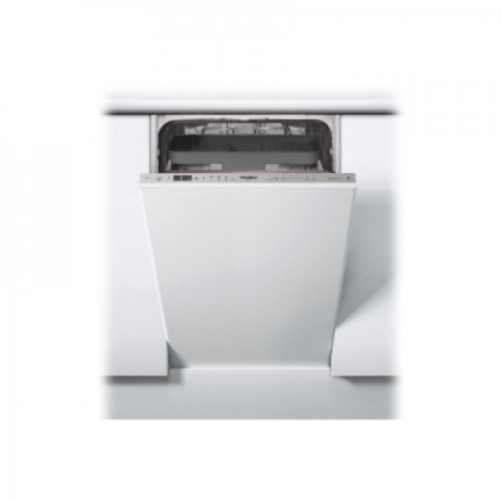 Whirlpool Dishwasher | WSIO 3T223 PCE X | Built-in | Width 45 cm | Number of place settings 10 | Number of programs 7 | Energy efficiency class E | Display | Inox