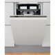 Whirlpool Dishwasher | WSIO 3T223 PCE X | Built-in | Width 45 cm | Number of place settings 10 | Number of programs 7 | Energy efficiency class E | Display | Inox