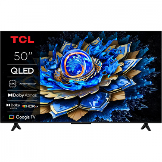 TCL 4K QLED TV | 50T69C | 50 | Smart TV | Google TV | UHD | Black
