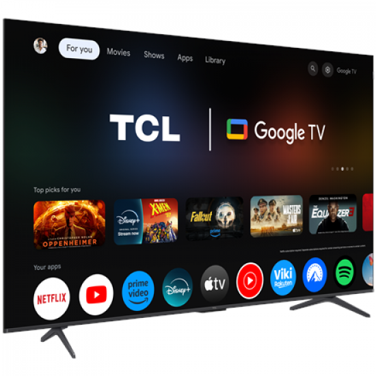 TCL 4K QLED TV | 75T8C | 75 | Smart TV | Google TV | Black