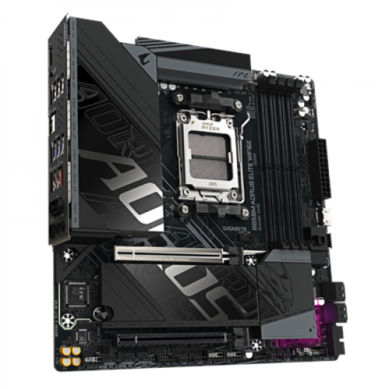 Gigabyte B850M A ELT WF6E | Processor family AMD | Processor socket AM5 | DDR5 | Supported hard disk drive interfaces SATA, M.2 | Number of SATA connectors 4